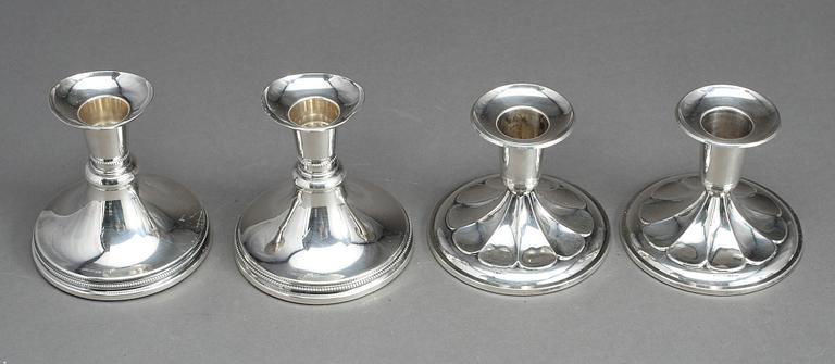 LJUSSTAKAR, 2 par, silver. Bl a MGAB, 1969.