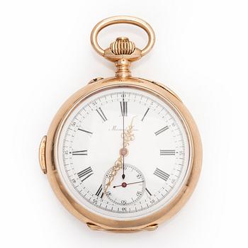 Mermod Frères, taskukello, repeteeri, kronografi, 51,5 mm.