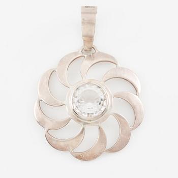 Margareta Högberg, pendant, silver with rock crystal.