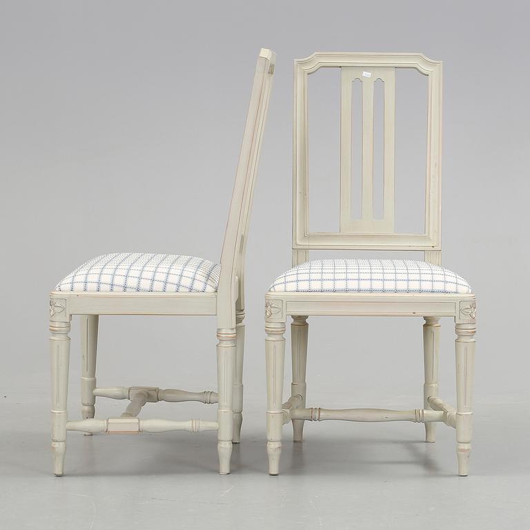 STOLAR, 10 stycken, gustaviansk stil, modern tillverkning.