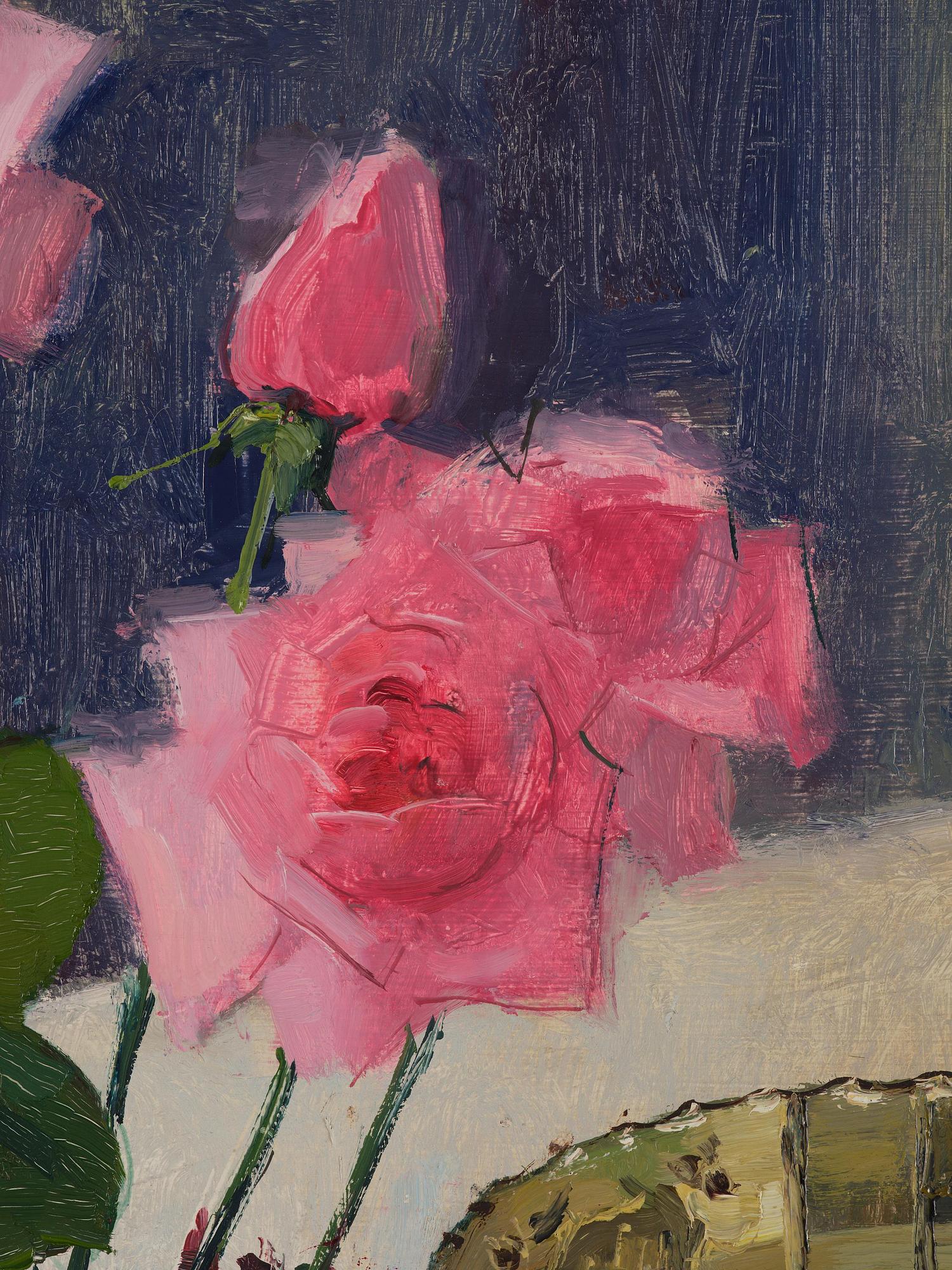 Olle Hjortzberg, Still life with roses.
