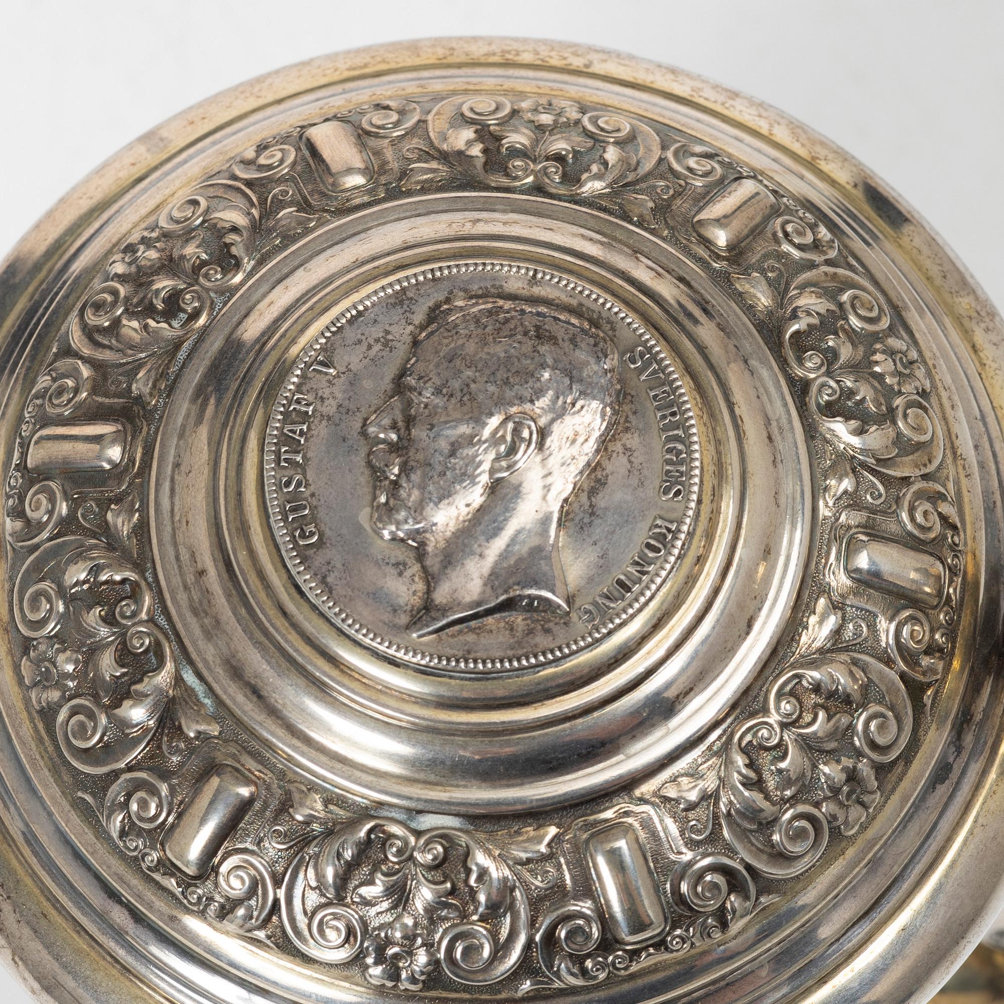A Swedish 20th century silver tankard, mark of CG Hallberg, Stockholm 1944.