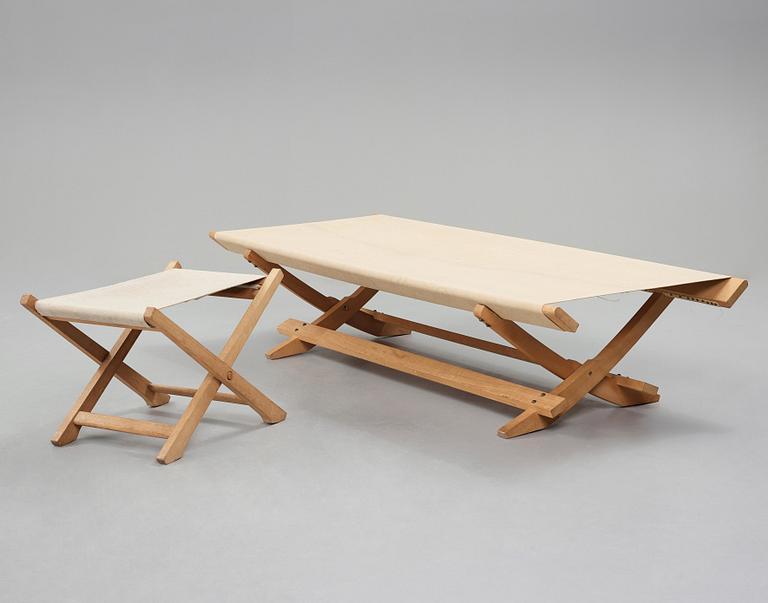 HANS J WEGNER, a daybed and a stool for Johannes Hansen, Denmark 1964.