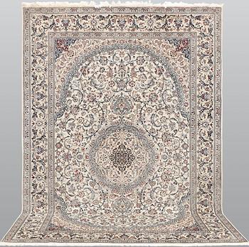 A Nain carpet, part silk, so-called 6LAA, c. 298 x 195 cm.