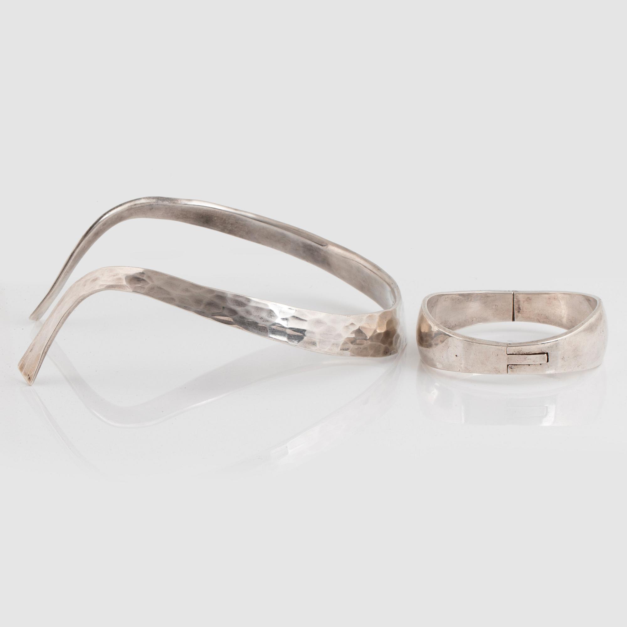Rey Urban, REY URBAN, a sterling silver choker and bangle, Stockholm 1967-68.