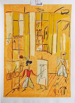 Madeleine Pyk · MADELEINE PYK, färglitografi. Sign och numr 237/250.