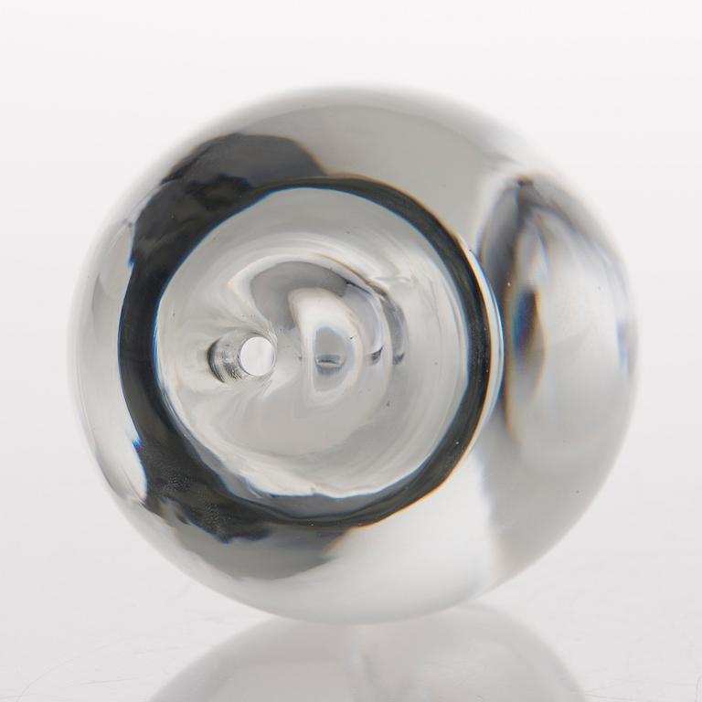 TIMO SARPANEVA, glasskulptur, 'Tåren 3575', signerad Timo Sarpaneva, Iittala -55.