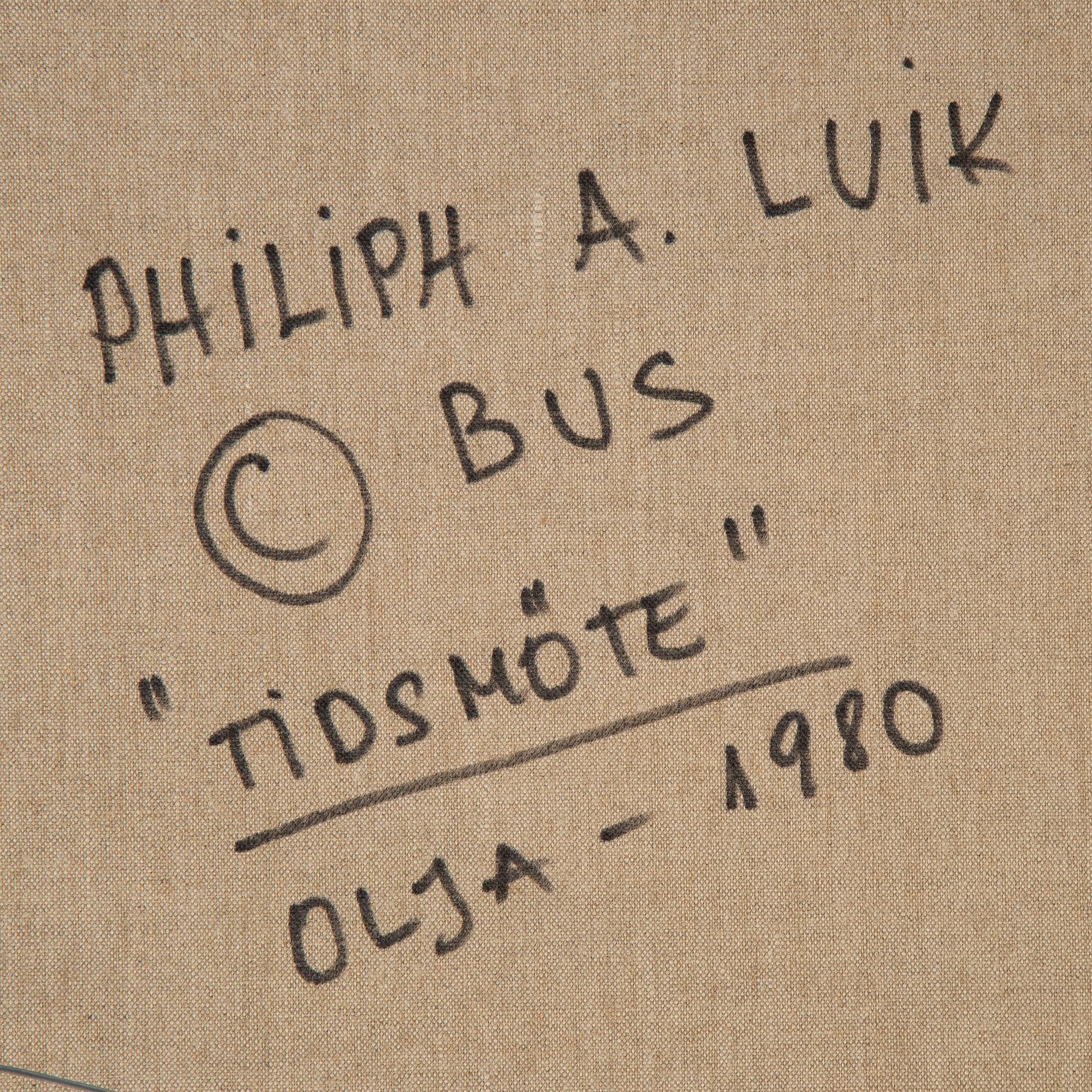Arvo Philiph Luik, oil on canvas, signed. Signed and dated 1980 verso.