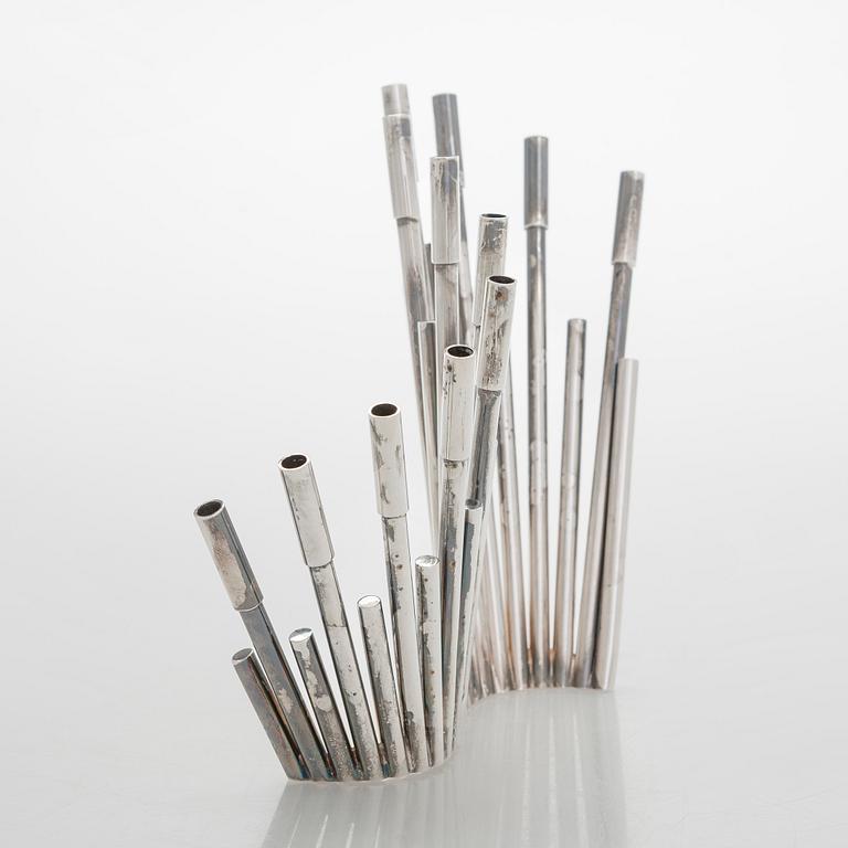 Carl F. Christiansen, candelabrum, silver-plated, Denmark 1960s.