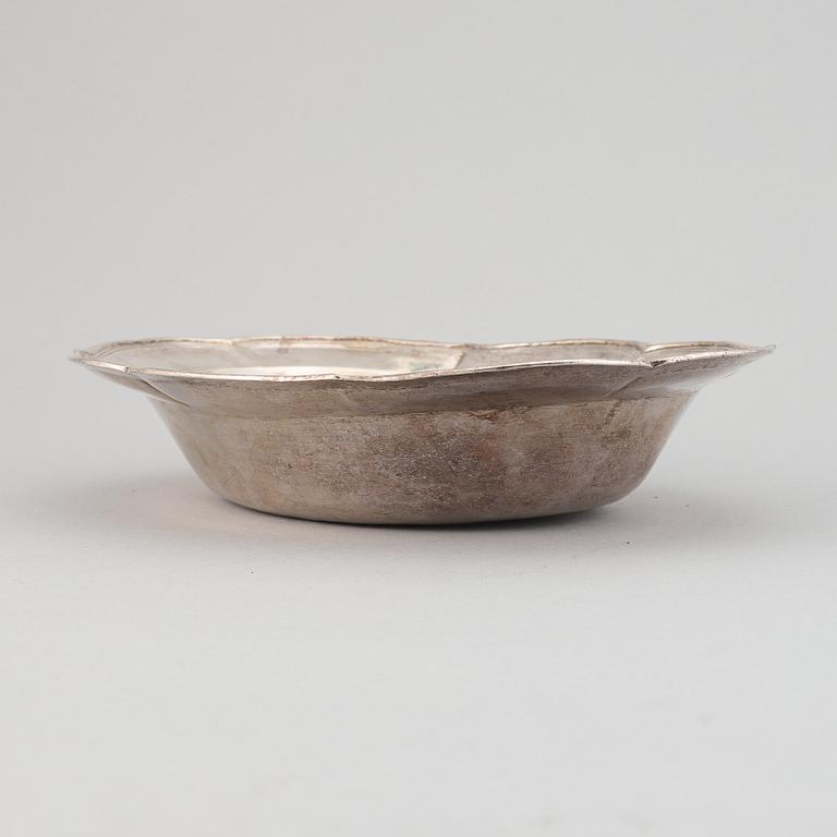 Washbasin, silver, South America, possibly 18th century.