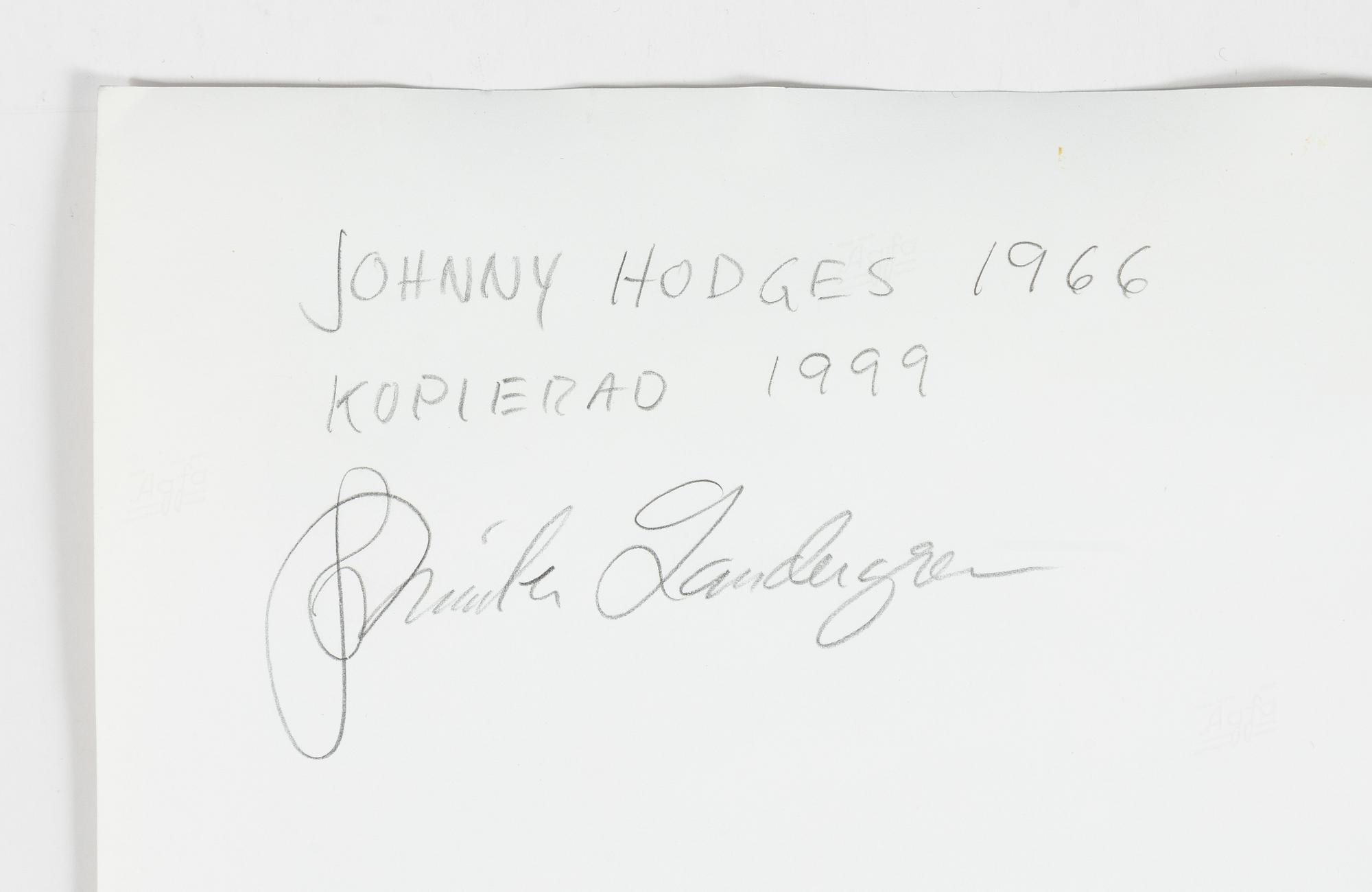 Christer Landegren, Johnny Hodges, 1966.