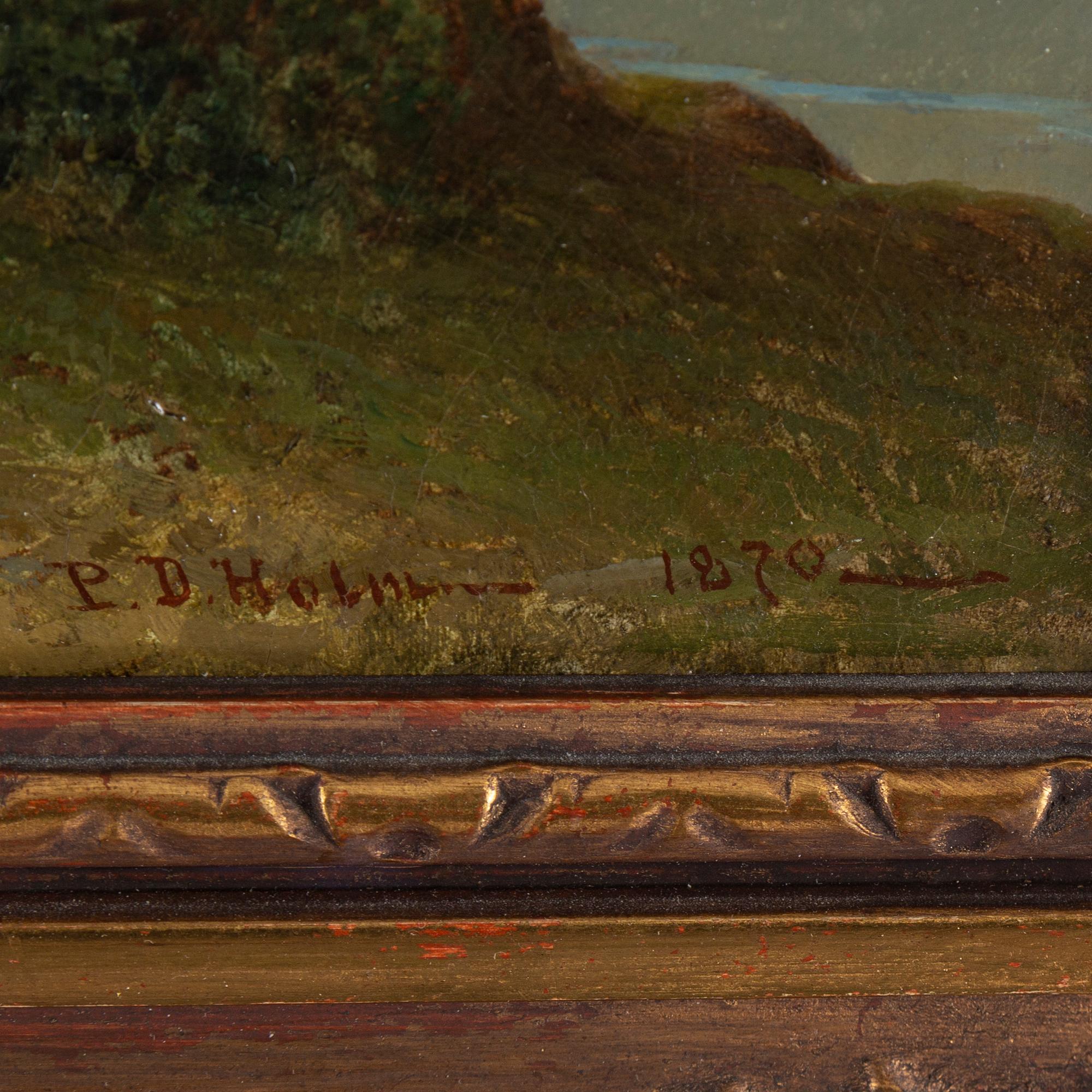 PER DANIEL HOLM, oil on canvas, signed and dated 1870.