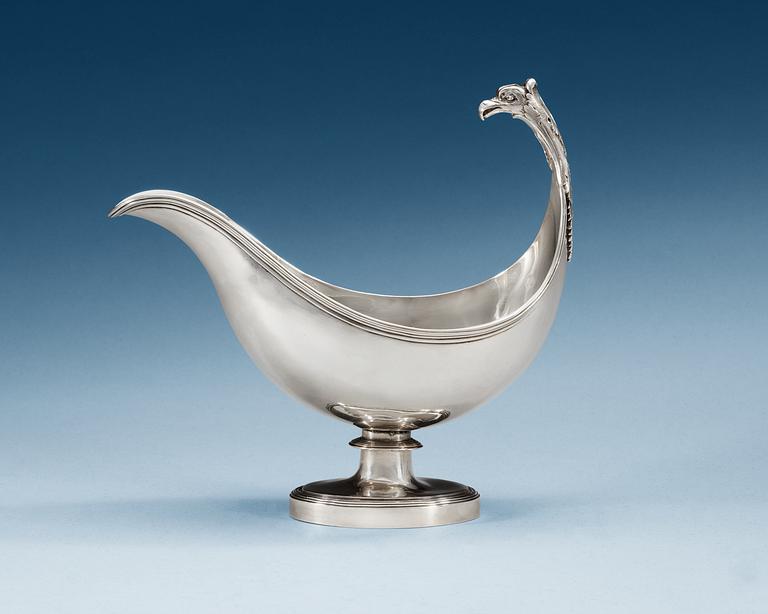 A French early 19th century sauce-boat, makers mark of Jean-Baptiste Potot, Paris.