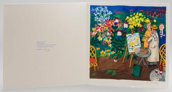BOK, "Lennart Jirlow - Målaren", samt litografi, signerad och numrerad 98/180,