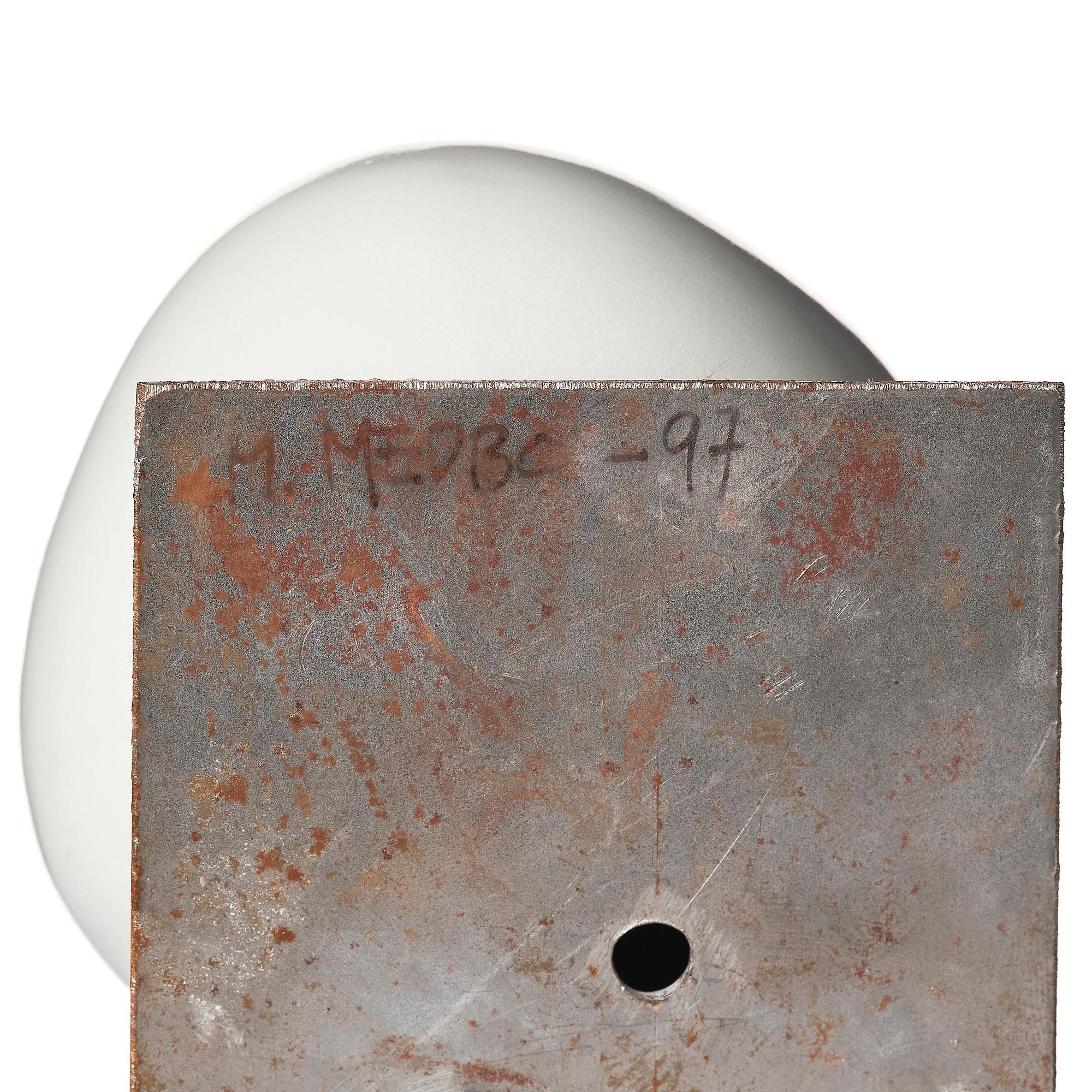 Mårten Medbo, a porcelain wall sculpture, executed in his studio, 1997.