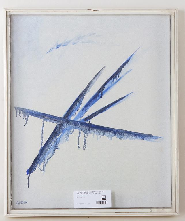 OKÄND KONSTNÄR, olja på duk, bär sign SvJE o dat 84.