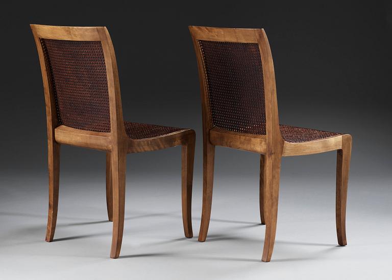 A pair of Carl Malmsten chairs by Nordiska Kompaniet 1920's.