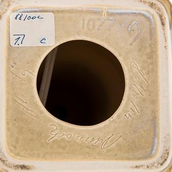 Einar Johansen, pöytävalaisin ja kulho, Söholmin keramiikka, Bornholm, Tanska, 1900-luvun puoliväli.