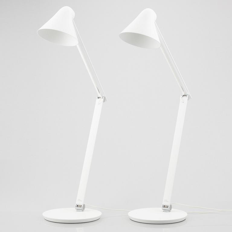 Table lamps, a pair, "NJP Table", Louis Poulsen, Denmark.