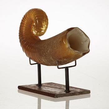 A set of three Claes Uvesten sand cast glass sculptures, Stockholm 1996.