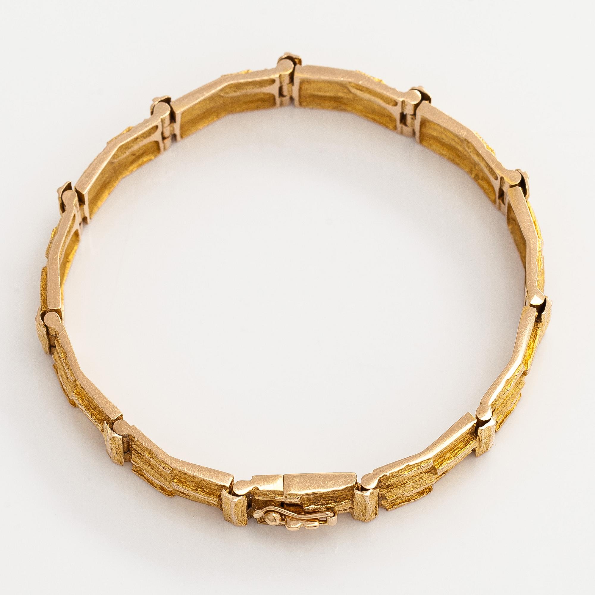 Björn Weckström, bracelet, "Cascade", 14K gold.