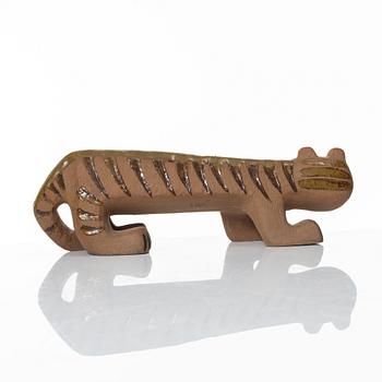 Lisa Larson, figurin, "Tiger", ur serien "Afrika", Gustavsberg, i produktion 1965-75.