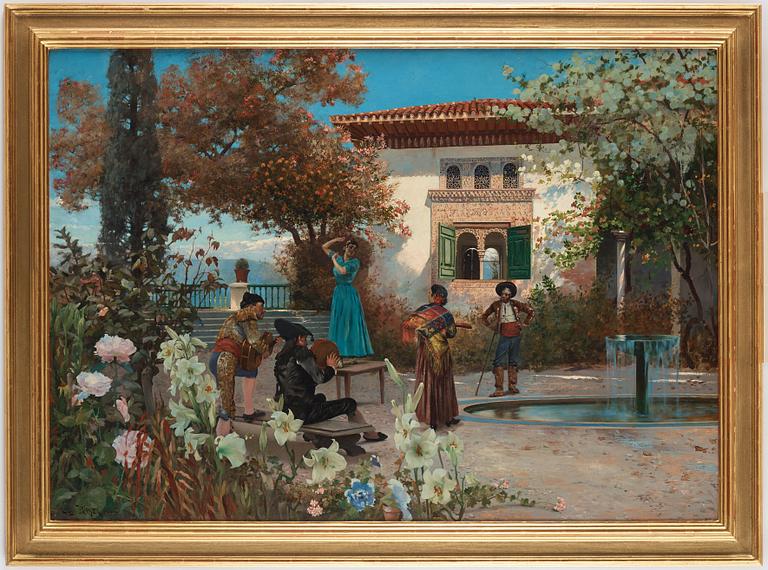 Hugo Birger, "Dansrepetition under Carnavaletid i Granada".