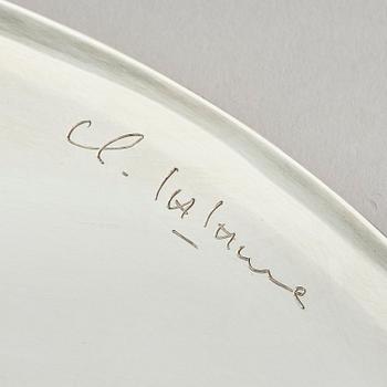 Claude Lalanne, a silver plated and part gilt tray, ed. 86/250, Artcurial, France, 1980.