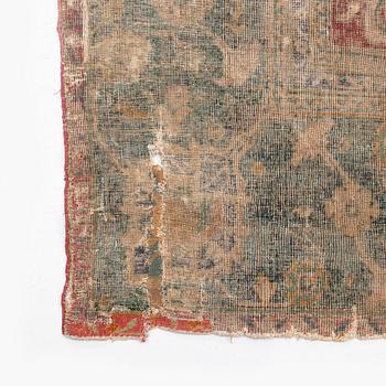 A safavid 'Spiral vine' Esfahan carpet, central persia, mid to second haft of the 17th century. Ca 562 x 231 cm.