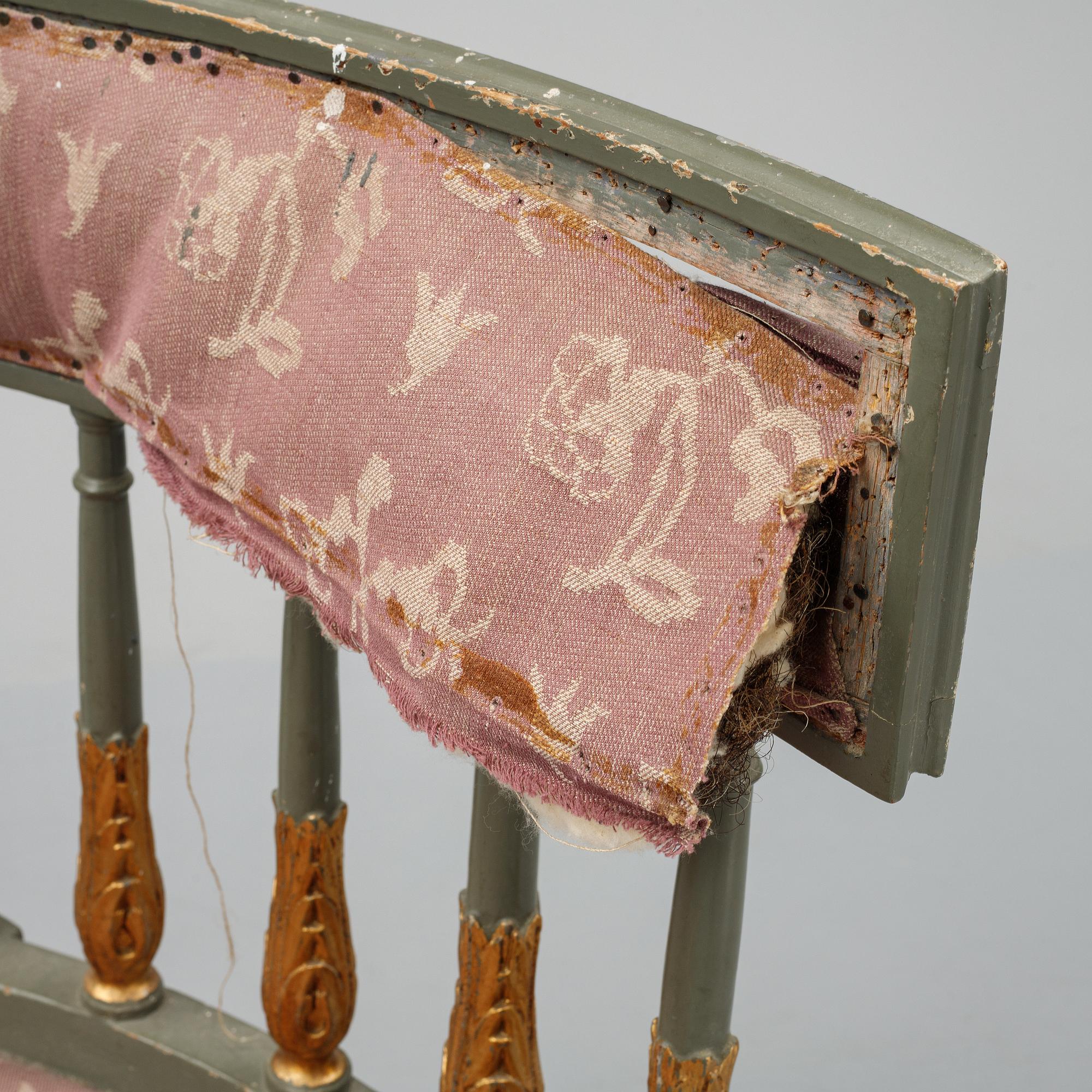 Stolar, 4 stycken (2+2), sengustavianska, tidigt 1800-tal.