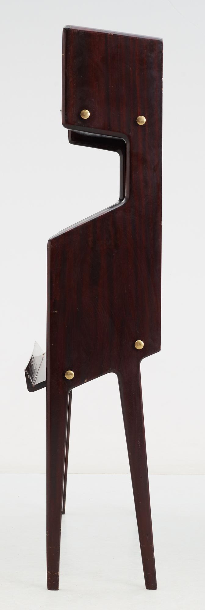 An Italian dark stained wood book case, possibly by Ico Parisi, 1950's.