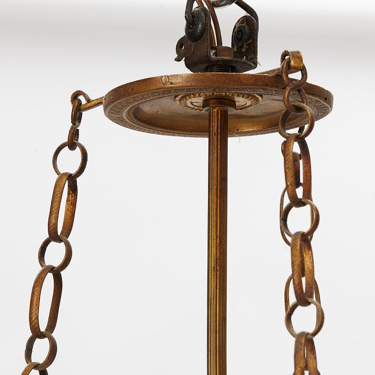 An Empire ceiling lamp, first half of the 19th century.