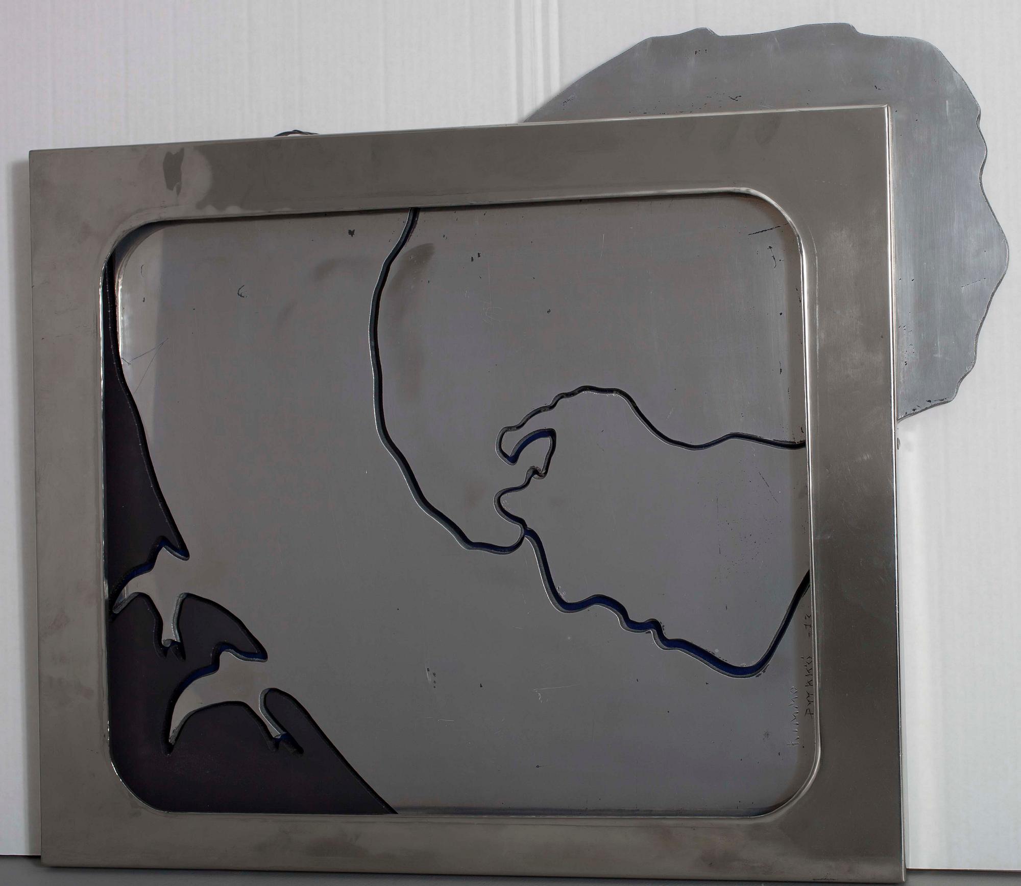 KIMMO PYYKKÖ, relief metall, sign-73.