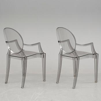 KARMSTOLAR, ett par, "Louis Ghost", Philippe Starck för Kartell.