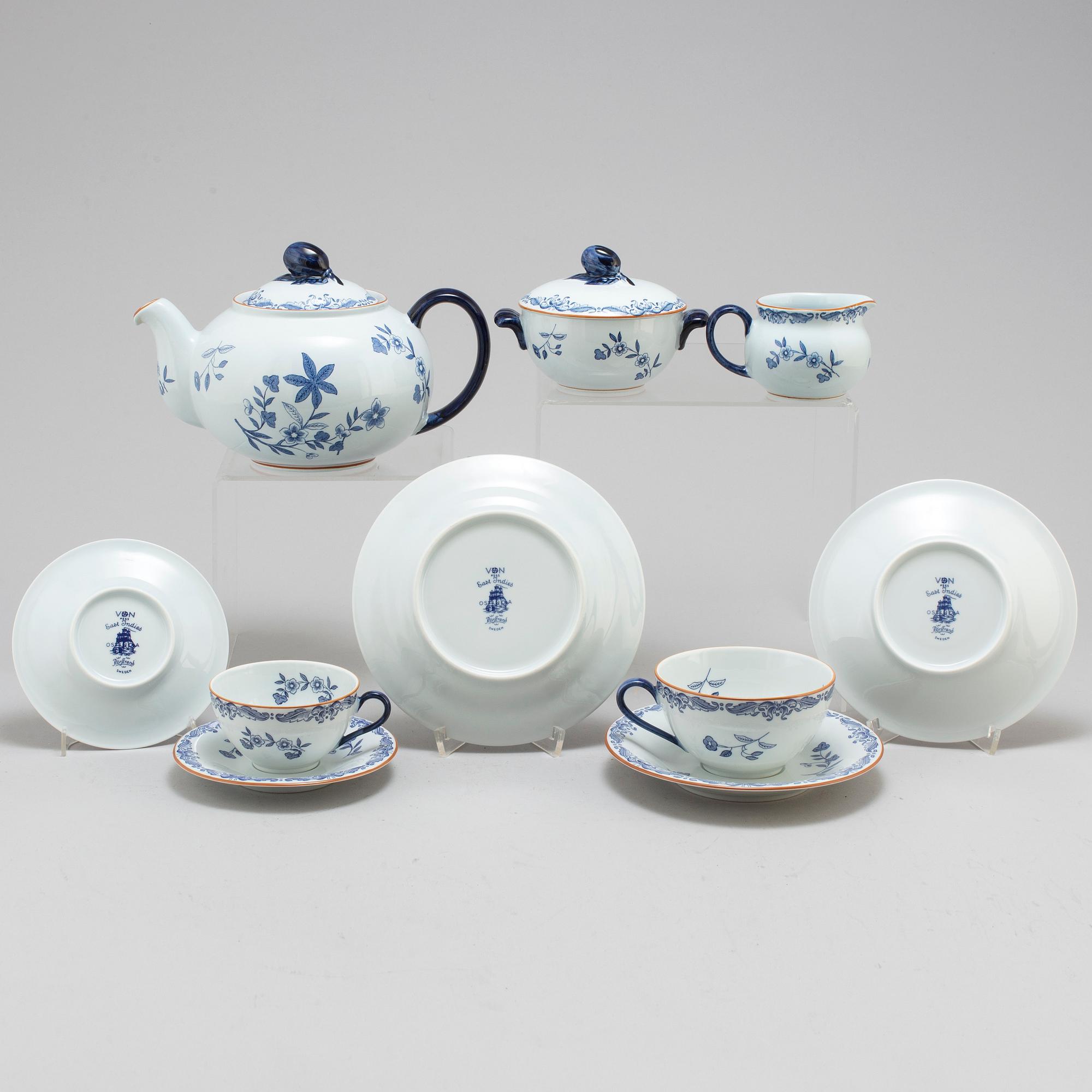 A 38-piece porcelain tea and coffee set 'East Indies', Rörstrand.