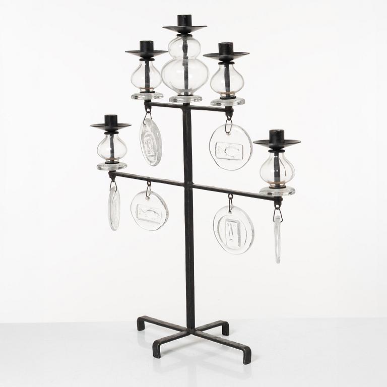 Erik Höglund, a candelabrum, Boda Smide.