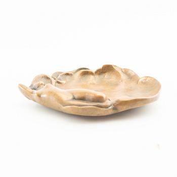 Ashtray Jugend stamped JLH (possibly JL Hultman) bronze early 1900s.