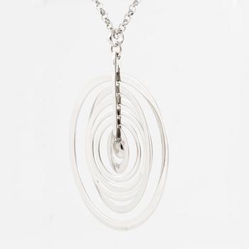 Tapio Wirkkala, pendant with chain "Silvermoon", sterling silver, for Kultakeskus.
