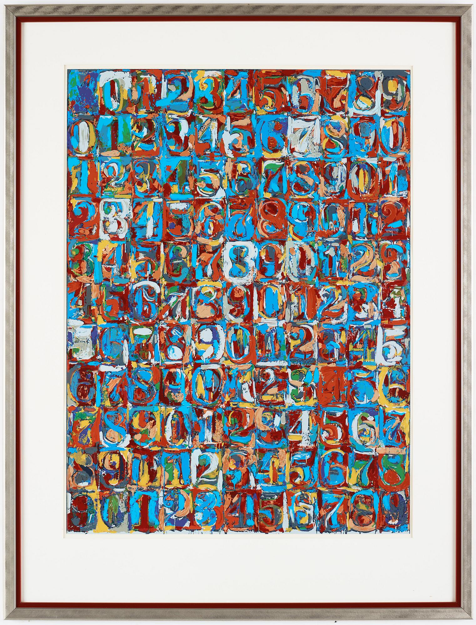 Jasper Johns, färgserigrafi.