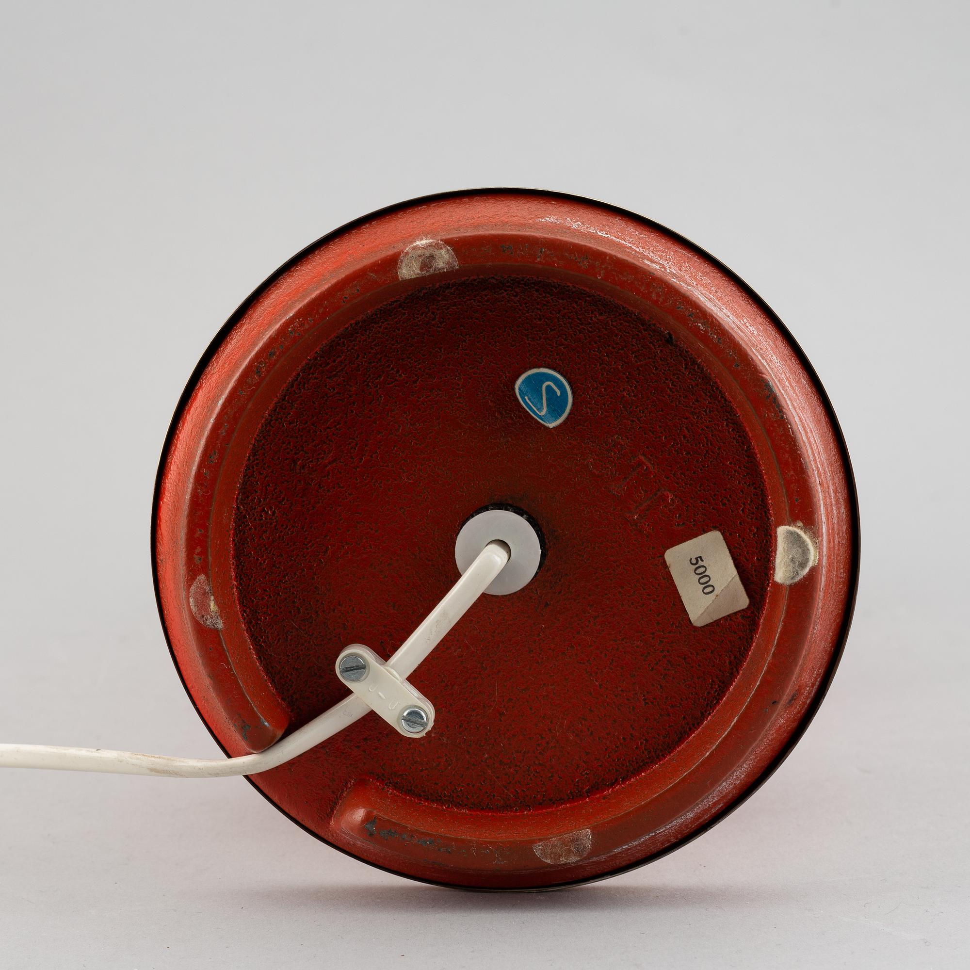 A brass and glass table lamp from AB. Stilarmatur, Tranås, Sweden, 1970s.