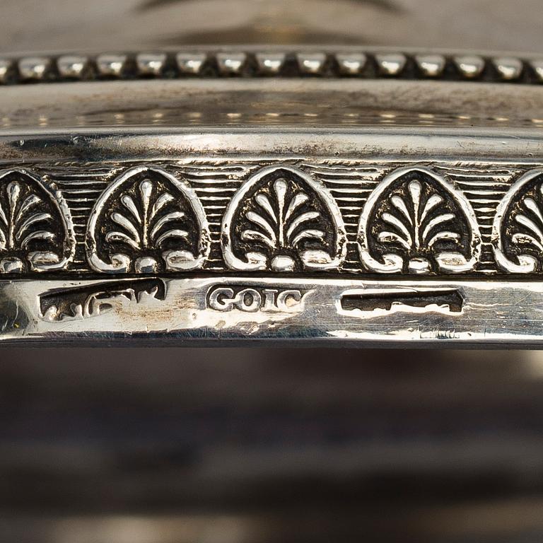 LJUSSTAKAR ETT PAR, silver, Madrid 1803, Antonio Goicochea, vikt 868 g.