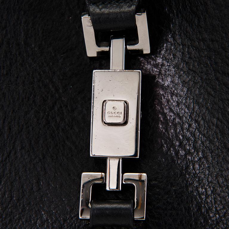 GUCCI Black Leather Jackie O Bag.