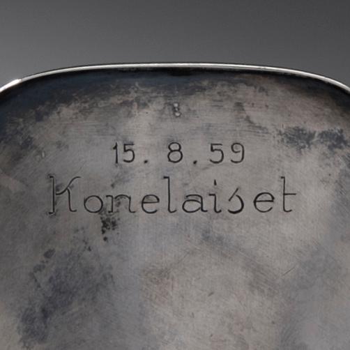LJUSSTAKAR, ett par, silver, Bertel Gardberg, sign. BG, Kultakeskus, Tavastehus 1958. Tot.vikt 150 g.