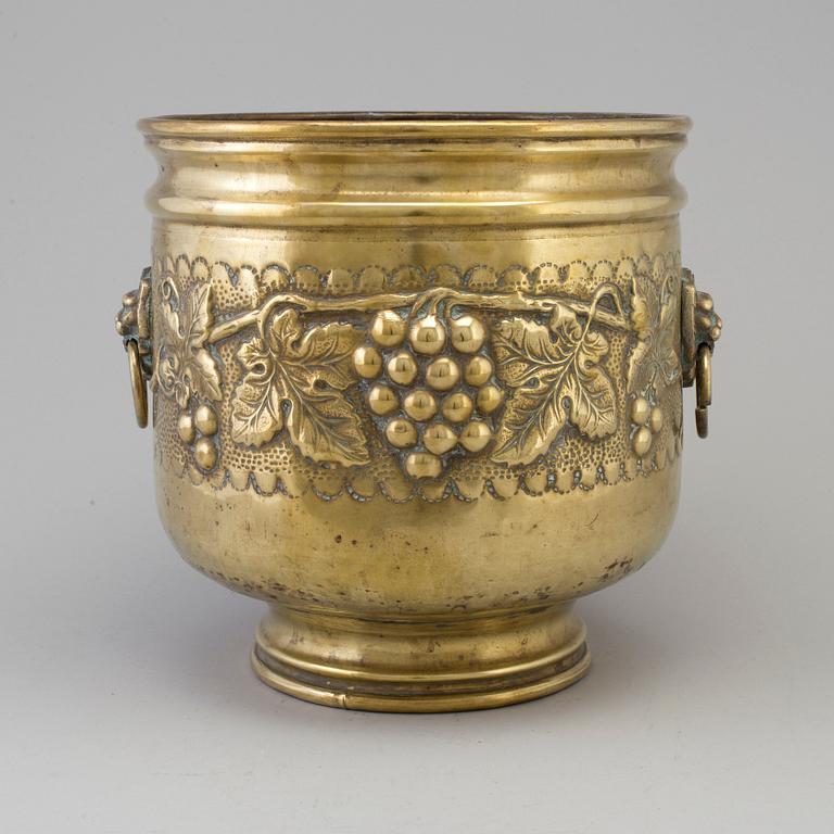 A 18th/19th century brass champagne cooler.