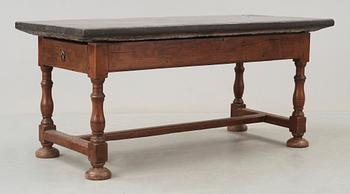 A Swedish 19th century stone top table.