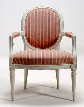 KARMSTOL. Gustaviansk, 1700-talets slut.