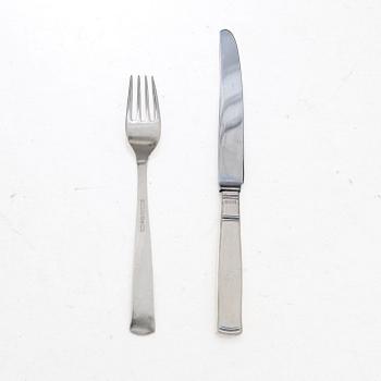Jacob Ängman, Cutlery set, 37 pieces, silver, “Rosenholm”, GAB, including Eskilstuna 1969.
