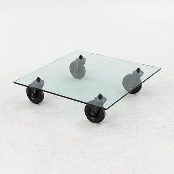 Gae Aulenti, coffee table, "Tavolo con Ruote", Fontana Arte, Italy, late 20th/early 21st century.