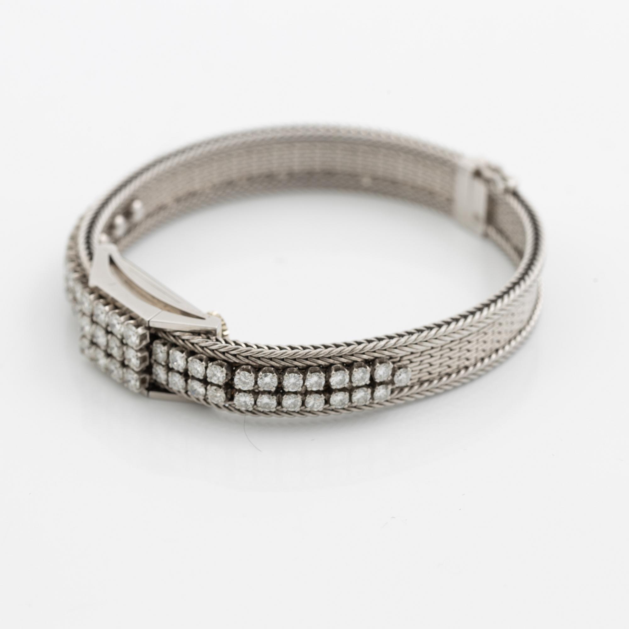 Aftonklocka/smyckeur, Blancpain,  18K vitguld med briljantslipade diamanter.