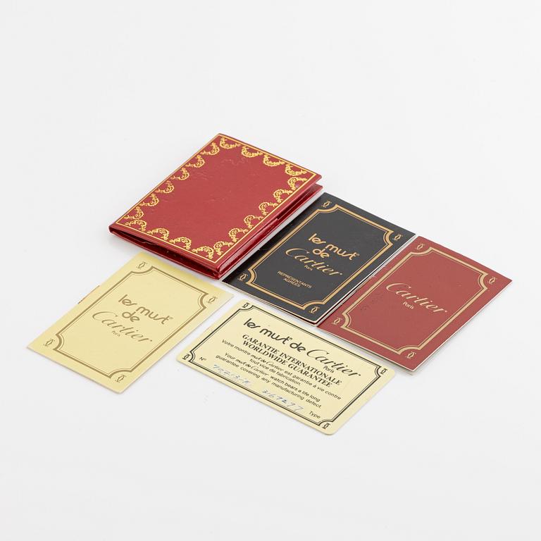 must de Cartier, Tank, "Trinity Dial", wristwatch, 20.5 x 20 (28) mm.